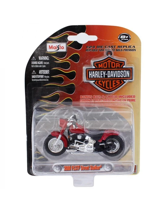 Maisto 1:24 Harley Davidson 2000 FLSTF Street Stalker Motorsiklet