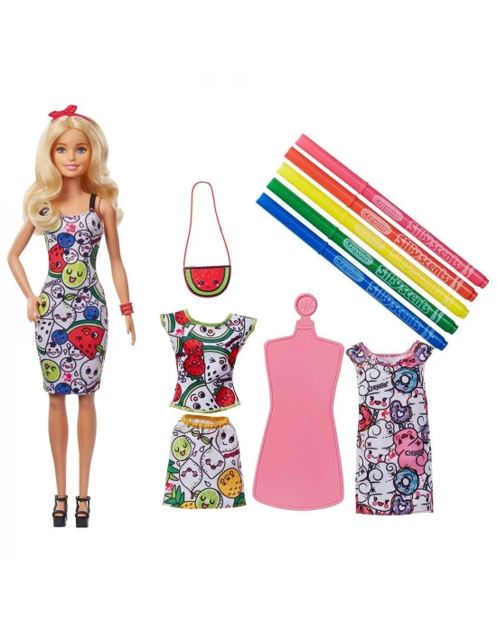 Barbie ve Crayola Renkli Kıyafetler