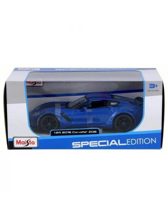 Maisto 1/24 2015 Model Corvette Z06 Mavi