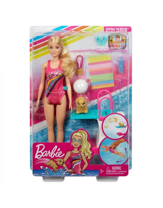 Yüzücü Barbie Oyun Seti