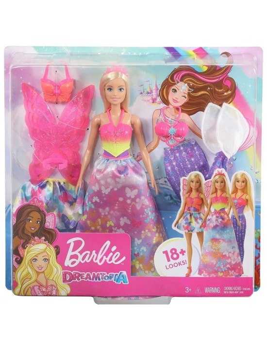 Barbie Dreamtopia Dönüşen Prenses Bebek Oyun Seti
