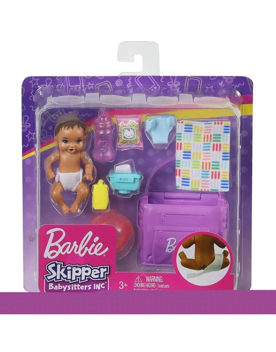 Barbie Bebek Bakıcısı Özellikli Minik Bebekler - Besleme ve Bez D