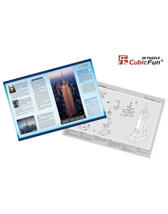 Cubic Fun 3D 39 Parça Puzzle Empire State Binası - ABD