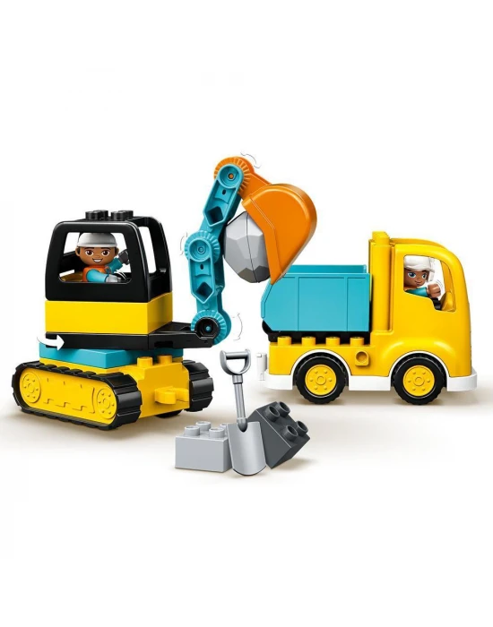 Lego Duplo Kamyon ve Paletli Kazıcı
