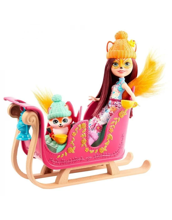 Enchantimals Felicity Fox ve Flick Fantastik Kar Kızağı Oyun Seti