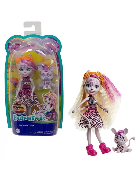 Enchantimals Popüler Karakter Bebekler - Zadie Zebra & Ref