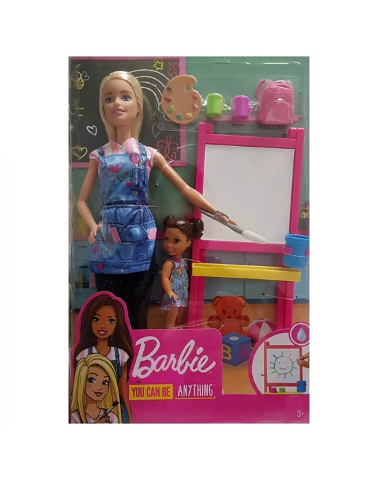 Barbie Resim Öğretmeni Oyun Seti GJM29