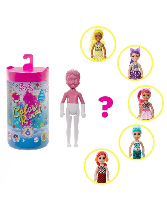 Barbie Color Reveal Renk Değiştiren Sürpriz  Chelsea Renk Bloklu