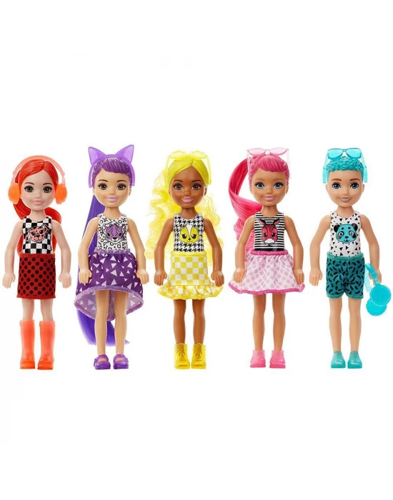 Barbie Color Reveal Renk Değiştiren Sürpriz  Chelsea Renk Bloklu