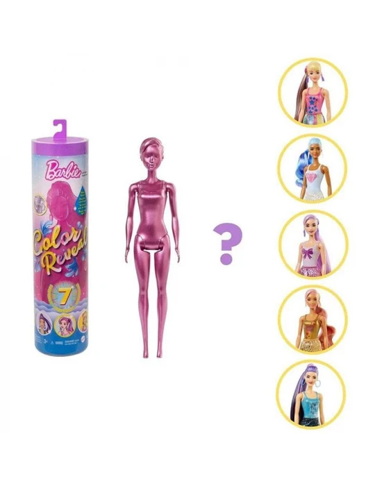 Barbie Color Reveal Renk Değiştiren Sürpriz Barbie Renk Bloklu Be