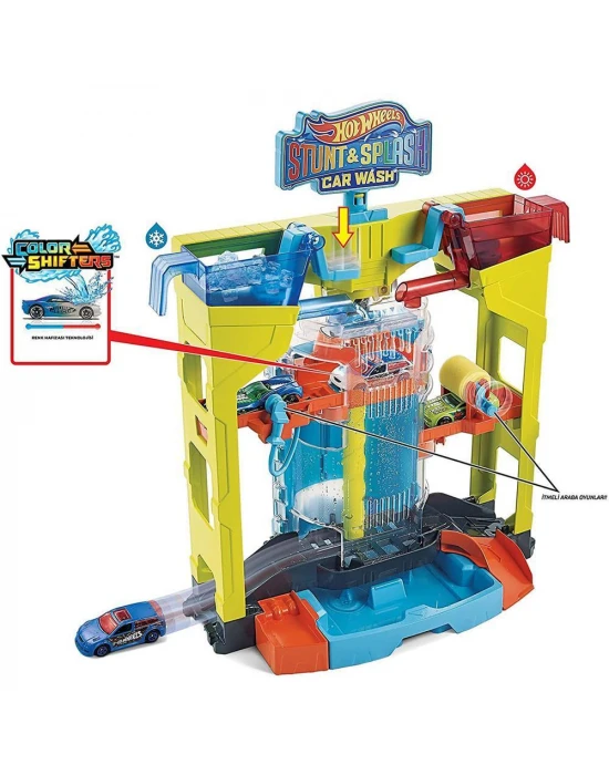 Hot Wheels Oto Yıkamada Renk Değiştirme Oyun Seti