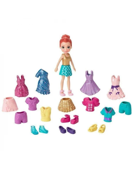 Polly Pocket Ekose Şıklığı Kıyafet Paketi