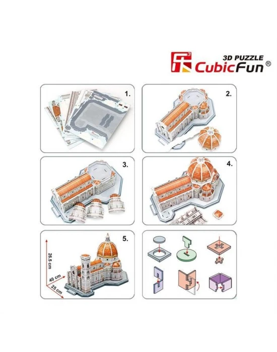 Cubic Fun 3D 123 Parça Puzzle Santa Maria Del Fiore Katedrali - İ