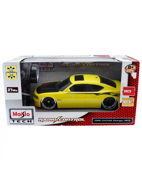 Maisto 1:24 2006 Dodge Charger SRT8 Uzaktan Kumandalı Araba Sarı