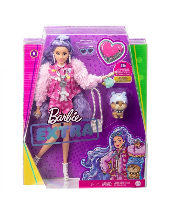 Barbie Extra - Mor Saçlı Bebek