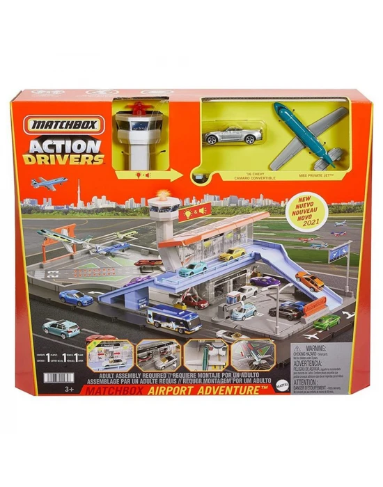 Matchbox Aksiyon Sürücüleri Havaalanı Macerası Oyun Seti