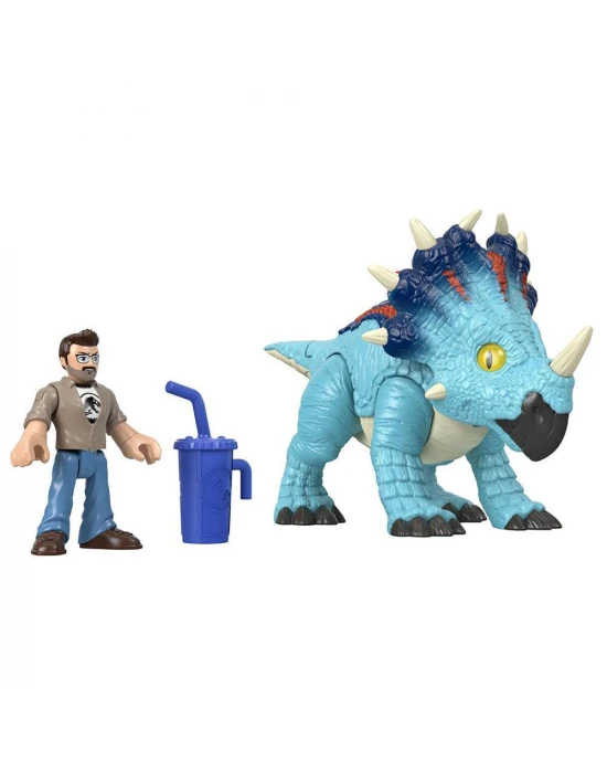 Imaginext Jurassic World Araçlar - Pachyrhinosaurus & Lowery