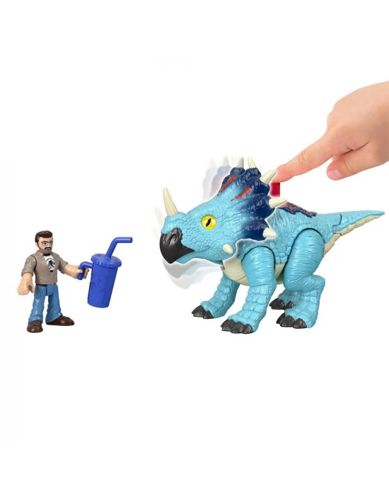 Imaginext Jurassic World Araçlar - Pachyrhinosaurus & Lowery