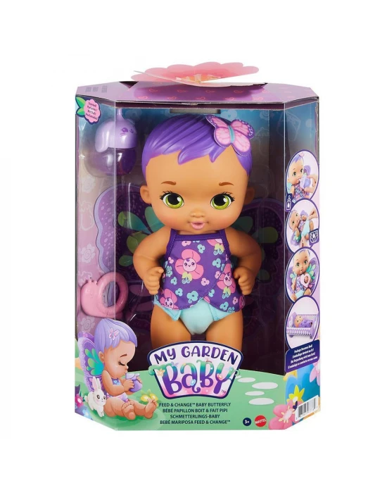 My Garden Baby Kelebek Bebeğimin Bakım Zamanı Mor Saçlı Bebek
