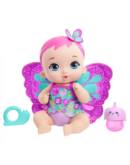 My Garden Baby Kelebek Bebeğimin Bakım Zamanı Pembe Saçlı Bebek