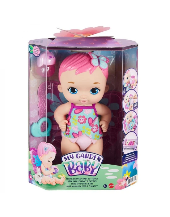 My Garden Baby Kelebek Bebeğimin Bakım Zamanı Pembe Saçlı Bebek
