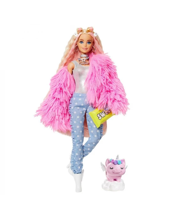 Barbie Extra - Pembe Ceketli Bebek