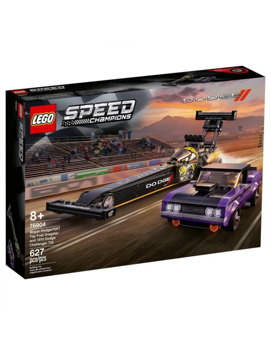 Lego Speed Champions Mopar Dodge//SRT Top Fuel Dragster ve 1970 D
