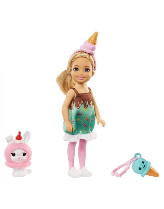 Barbie Kostümlü Chelsea ve Hayvacığı Oyun Setleri GHV72