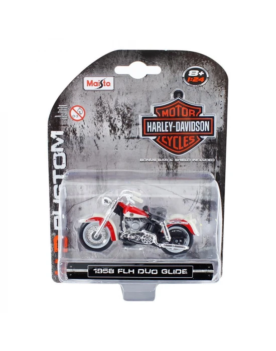 Maisto 1:24 Harley-Davidson 1958 FLH Duo Glide Motorsiklet