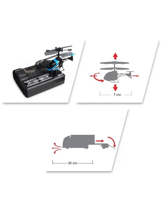 Silverlit Nano Falcon Kumandalı Helikopter ve TIR 3CH Siyah