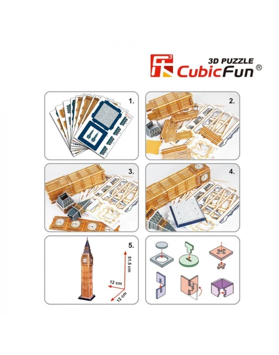 Cubic Fun 3D 47 Parça Puzzle Big Ben