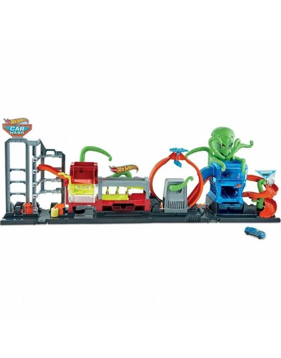 Hot Wheels Dev Ahtapot ile Araba Yıkama Oyun Seti