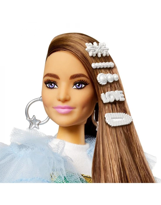 Barbie Extra Renkli Elbiseli Bebek