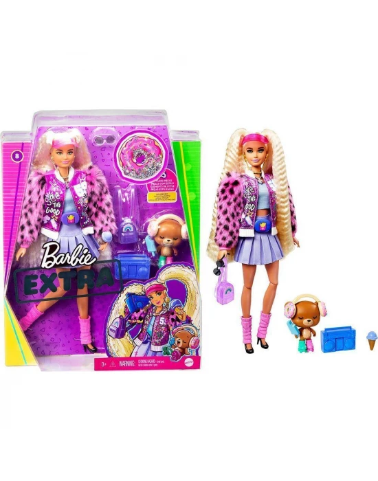 Barbie Extra Pembe Şapkalı Bebek