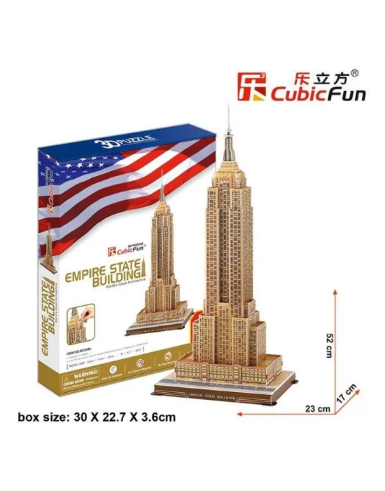 Cubic Fun 3D 55 Parça Puzzle Empire State Binası - ABD