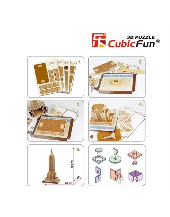Cubic Fun 3D 55 Parça Puzzle Empire State Binası - ABD