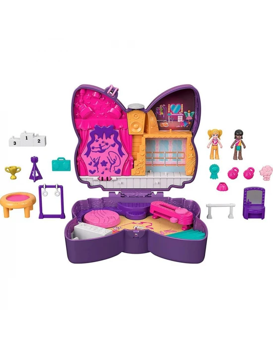 Polly Pocket Işıltılı Sahne Fiyonklu Kompakt Oyun Seti