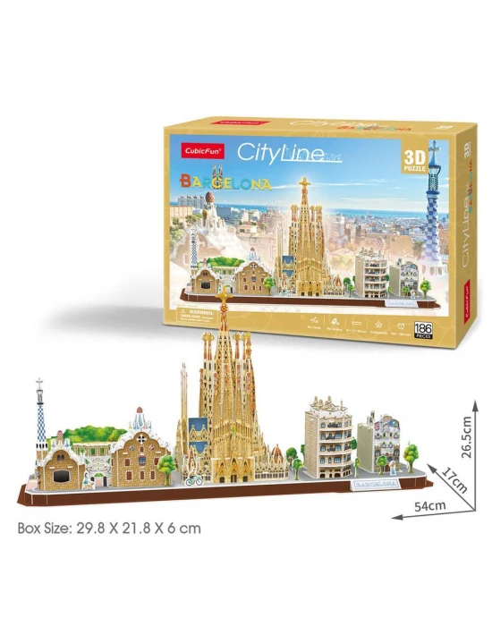 CubicFun Barcelona 3D Puzzle 186 Parça