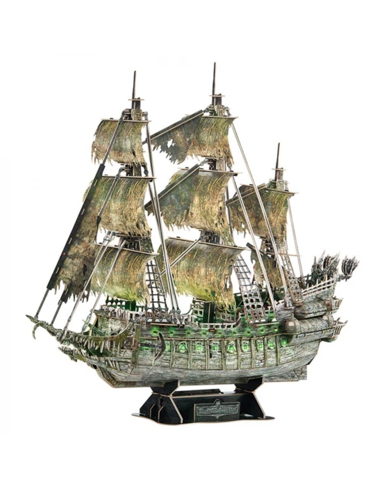 CubicFun Uçan Hollandalı Korsan Gemisi 3D Puzzle 360 Parça LED Iş