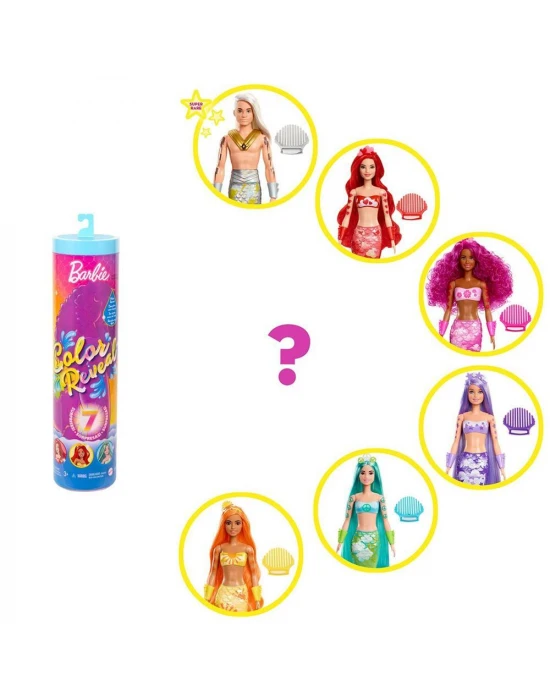 Barbie Color Reveal Renk Değiştiren Sürpriz Gökkuşağı Deniz Kızı