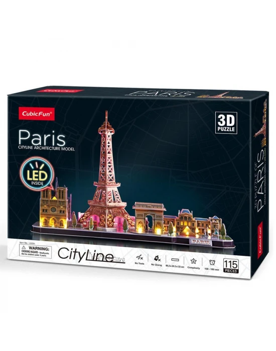 CubicFun Paris 3D Puzzle 115 Parça LED Işıklı