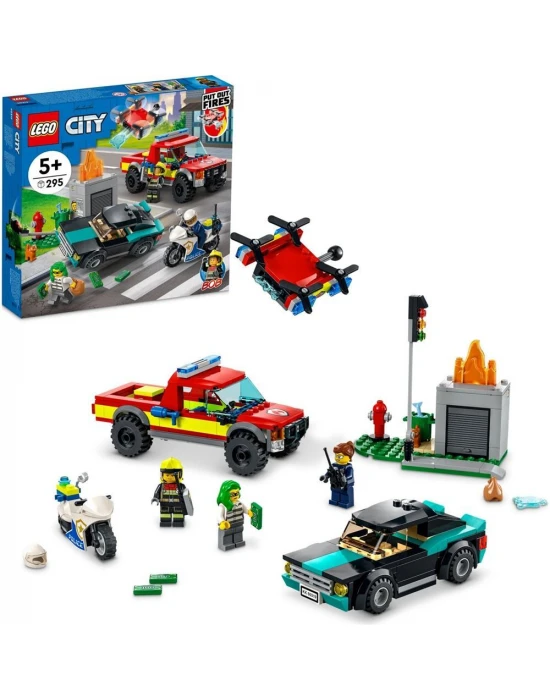 Lego City İtfaiye Kurtarma Operasyonu ve Polis Takibi 60319