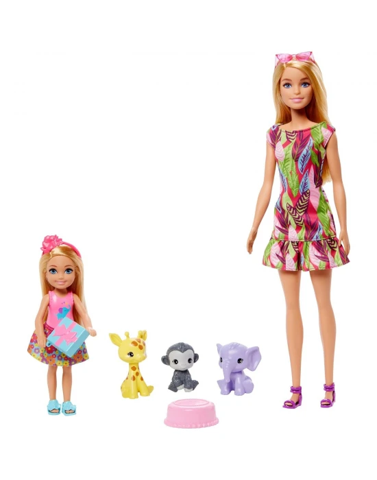 Barbie ve Chelsea Kayıp Doğum Günü Doğumgünü Oyun Seti Hayvan Figürleri ve Aksesuarları GTM82