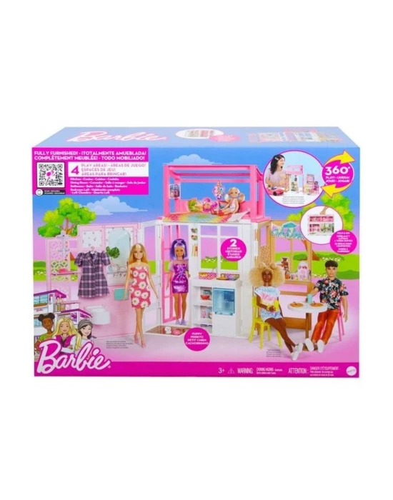 Barbie Portatif Taşınabilir Evi Hcd47