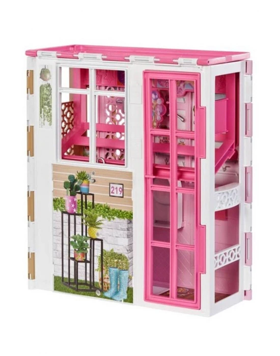 Barbie Portatif Taşınabilir Evi Hcd47