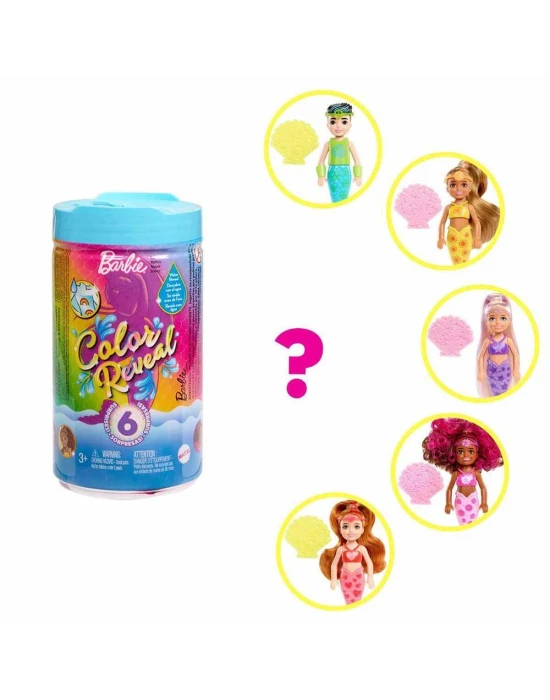 Barbie Color Reveal Renk Değiştiren Sürpriz Chelsea Gökkuşağı Den