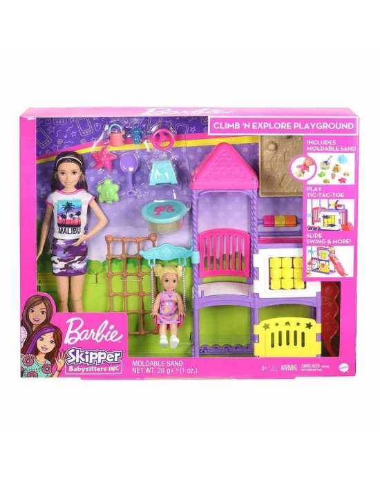 Barbie Bebek Bakıcısı Skipper Parkta Oyun Seti