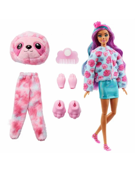 Barbie Cutie Reveal Bebekler Seri 2 - Çiçekli Tembel Hayvan