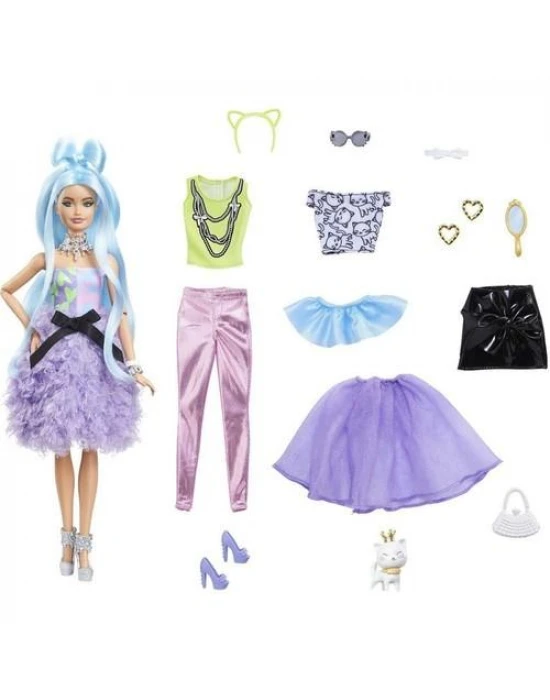 Barbie Extra Aksesuarlı Mavi Saçlı Model