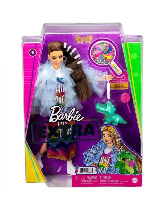 Barbie Extra Renkli Elbiseli Bebek